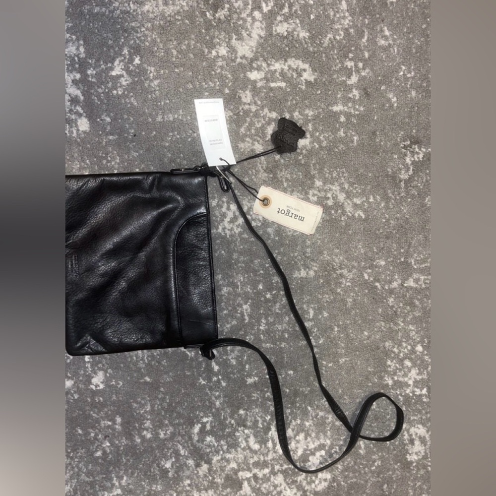 Margot Black Leather Shoulder Bag